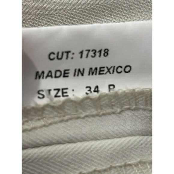 Charleston Khakis Chinos Men's Size 34 Regular Beige Raw Hem - Picture 6 of 6